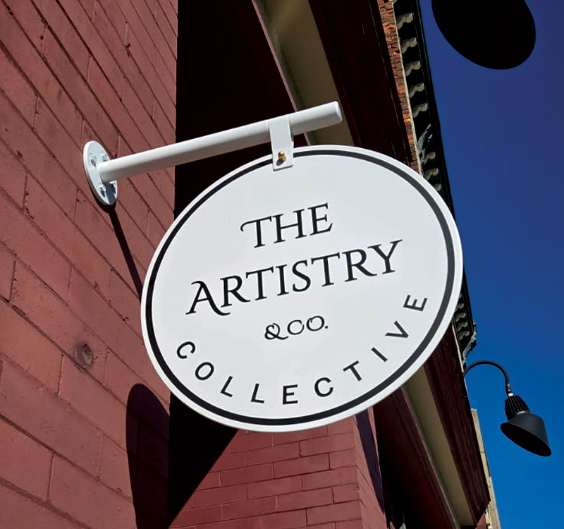 The Artistry Metal Hanging Sign