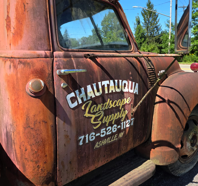 Chautauqua Landscape Supply Retro Lettering
