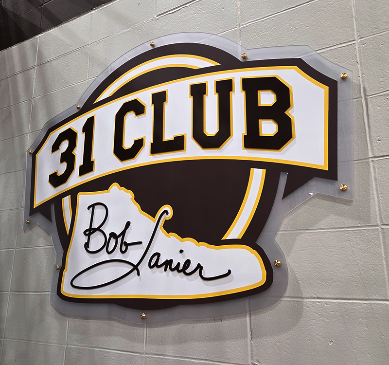 NBA great Bob Lanier 31 Club Raised Acrylic Sign